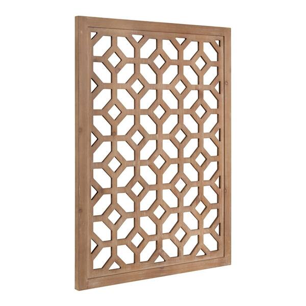 Kate and Laurel Latonia Natural Wooden Wall Art 223304 The Home Depot