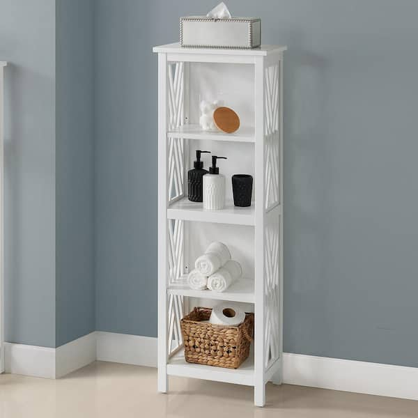 Bathroom Free Standing Shelves White Semis Online