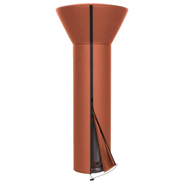 ITOPFOX Heavy Duty 89 in. x 33 in. x 19 in. Rusty Orange Fabric Patio Heater Cover with Zipper and Storage Bag
