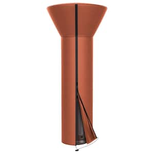 Heavy Duty 89 in. x 33 in. x 19 in. Rusty Orange Fabric Patio Heater Cover with Zipper and Storage Bag