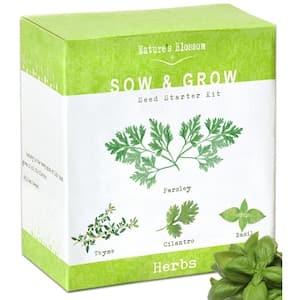 4 Seed Basil, Cilantro, Parsley and Thyme Herb Garden Kit