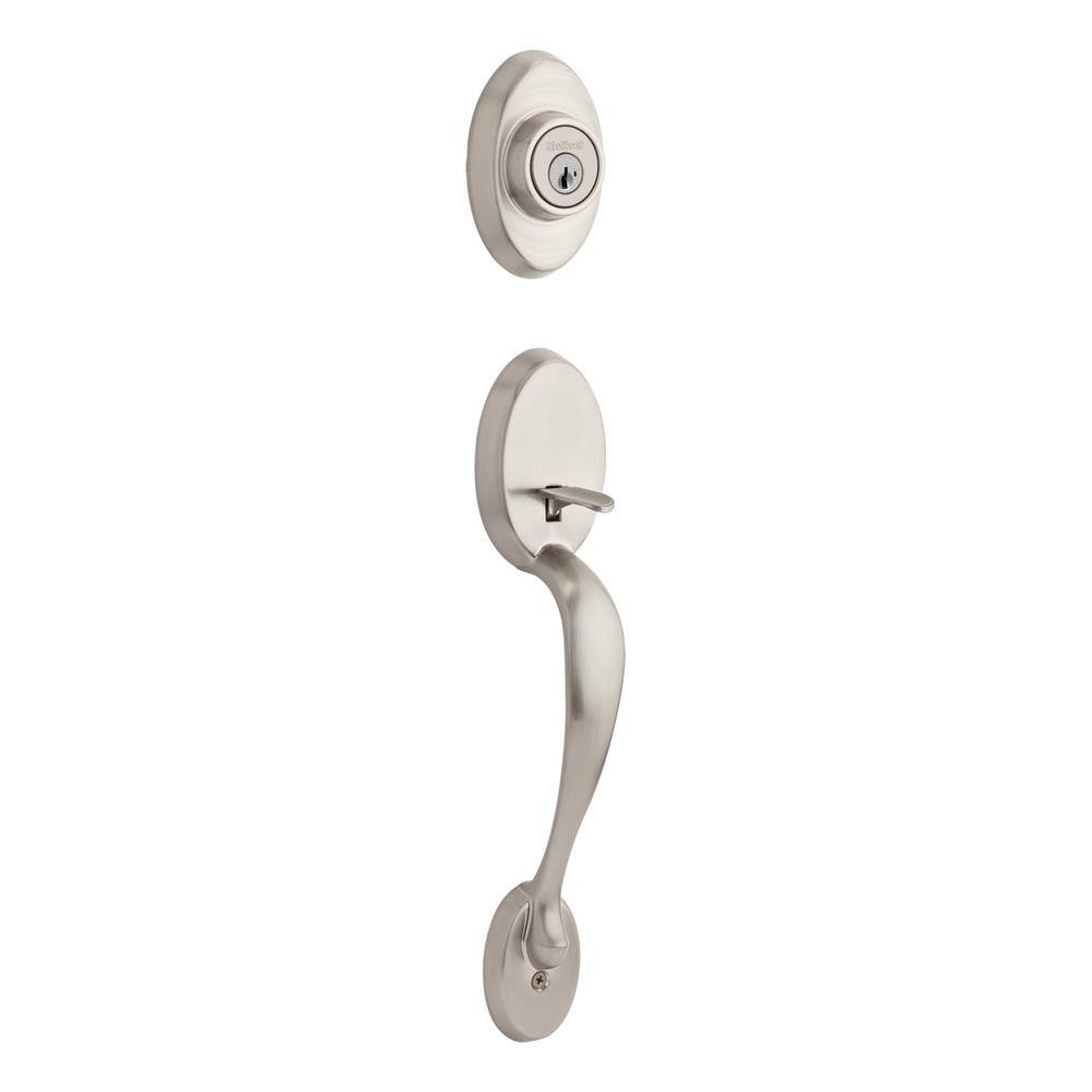 Kwikset Chelsea Satin Nickel Single Cylinder Door Handleset with