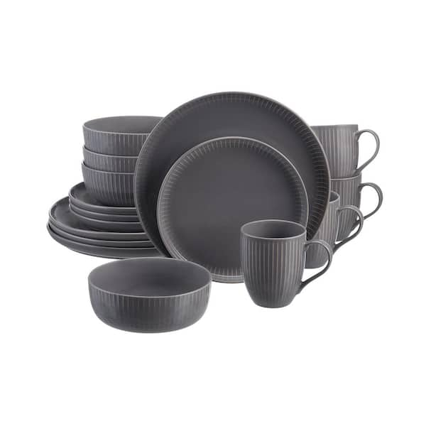 Charcoal grey dinner discount set