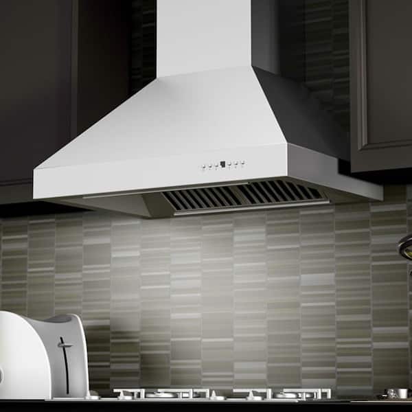 36 in. 700 CFM Ducted Vent Wall Mount Range Hood with Dual Remote Blower in Stainless Steel