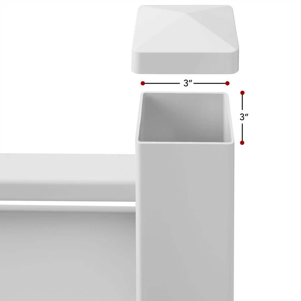 Casafield 48" x 48" White Vinyl Louvered Privacy Screen