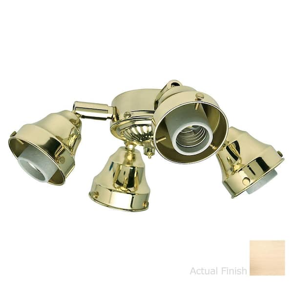 Casablanca 4-Light Antique Brass Swivel Thumbscrew Fitter Light Kit-DISCONTINUED