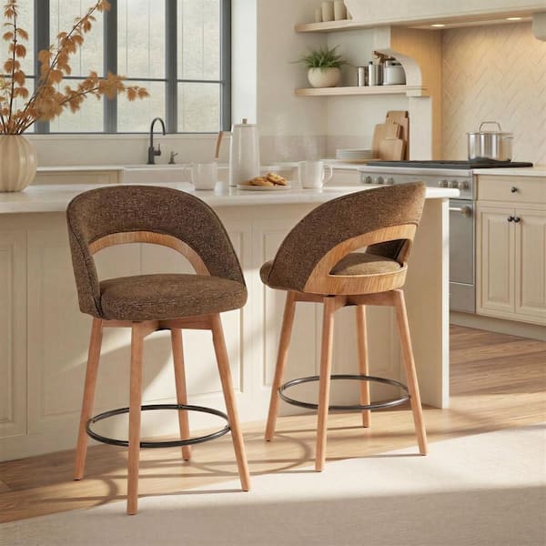 Washed Material Reviews for Nathan James Veya 25.2 inch H Light Brown Back Solid Wood ...