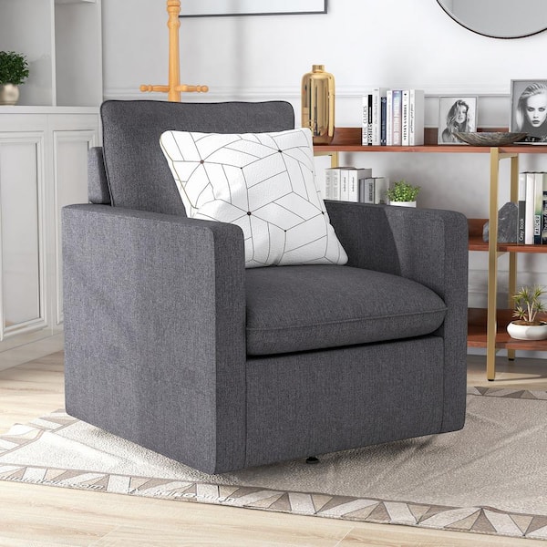 dark gray swivel chair