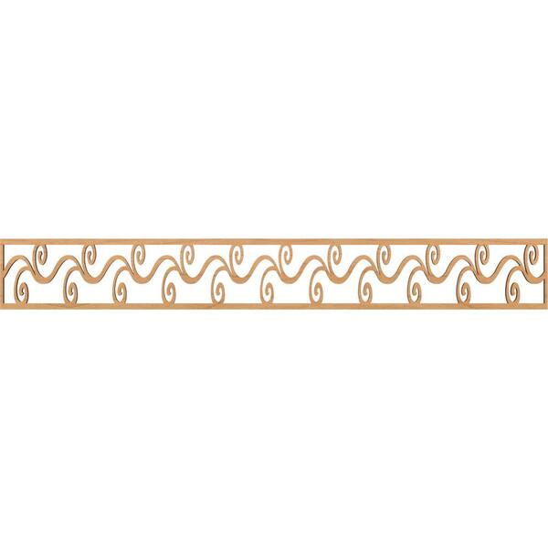 Ekena Millwork Tilden Fretwork 0.25 in. D x 46.5 in. W x 6 in. L Maple Wood Panel Moulding