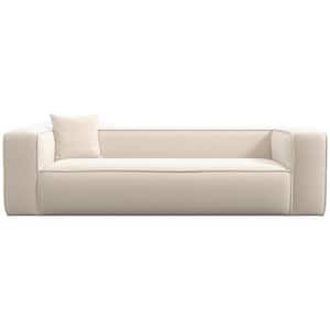 Bellevue 92 in. Square Arm 3-Seater Sofa in Ivory