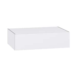 Fairhope Bright White Slab Assembled Deep Wall Bridge Cab with Lift Up (36 in. W X 10 in. H X 24 in. D)