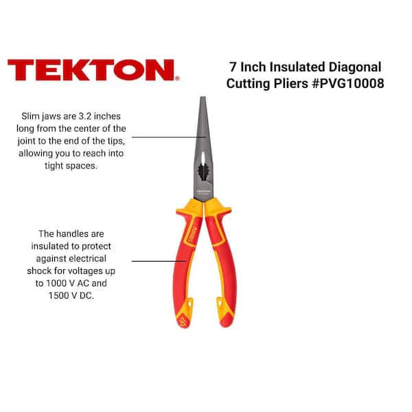 8 in. Insulated Long Nose Pliers