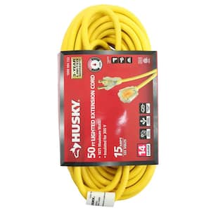 Husky 50 ft. 16/2 Indoor/Outdoor Extension Cord, Green 53050HY - The Home  Depot