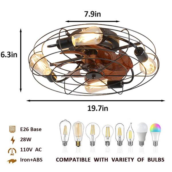 Shinevoy 20 in. Low Profile Gold Indoor Industrial Caged Ceiling