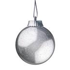 5 in. Silver LED Outdoor Hanging Globe Ornament