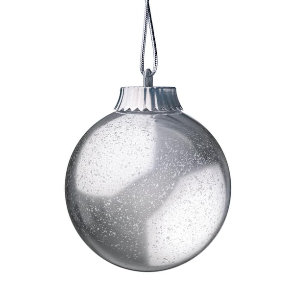 Xodus Innovations 5 in. Silver LED Outdoor Hanging Globe Ornament