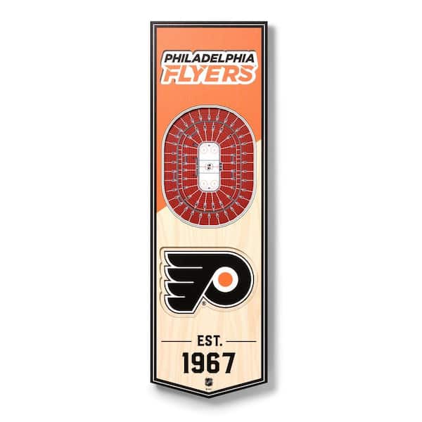 NHL Philadelphia Flyers 6 in. x 19 in. 3D Stadium Banner-Wells Fargo Center