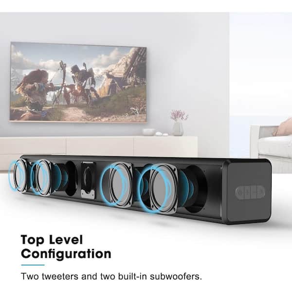 BESTISAN 37 in. 2.1 Channel Bluetooth Soundbar with 5.0 with Built