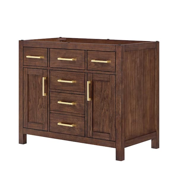 Beckett 41 in. Bath Vanity Cabinet without Top in Dark Walnut