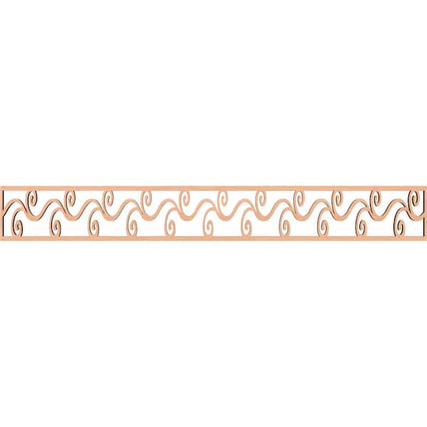 Ekena Millwork Tilden Fretwork 0.375 in. D x 46.5 in. W x 6 in. L Alder Wood Panel Moulding