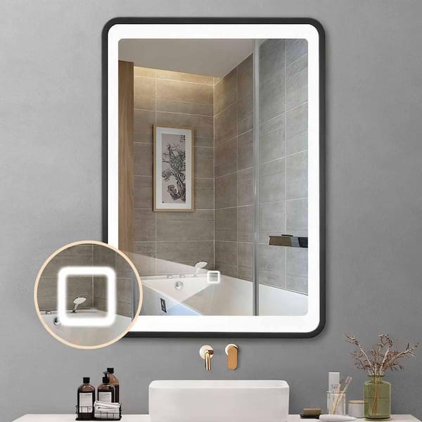 ZXDDMS 24 in. W x 30 in. H Rectangular Iron Surface Mount Bathroom