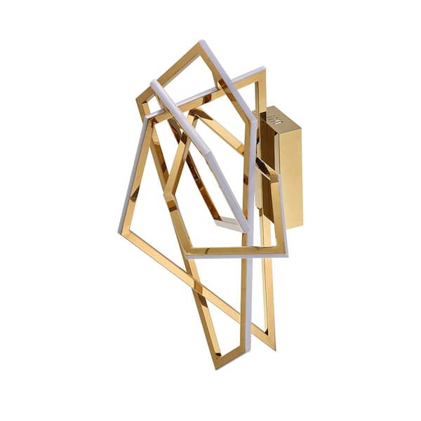 Unbranded Tine III 1-Light Gold LED Wall Sconce