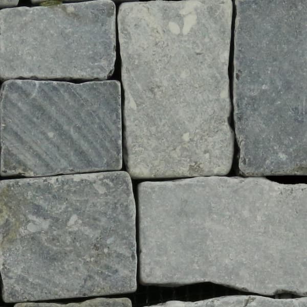 Block Mosiac Tile Sample Color Grey 4 in. x 6 in.