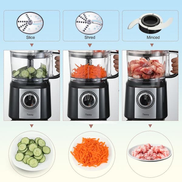 3-Cup Electric Food Processor Vegetable Chopper with Stainless Steel Blade  - Costway