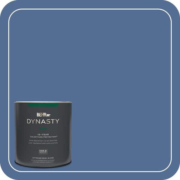 BEHR DYNASTY 1 qt. #M530-6 Charter Blue Semi-Gloss Exterior Stain-Blocking Paint & Primer