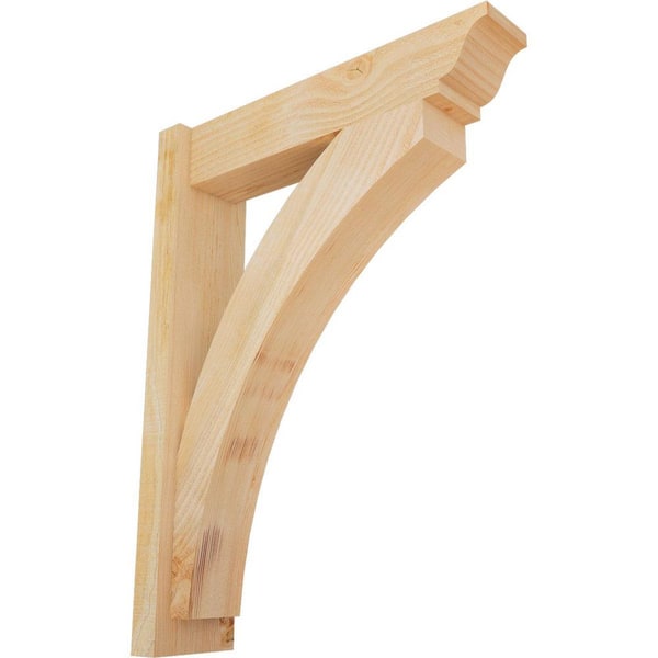 Ekena Millwork 6 in. x 32 in. x 24 in. Douglas Fir Thorton Traditional Rough Sawn Outlooker