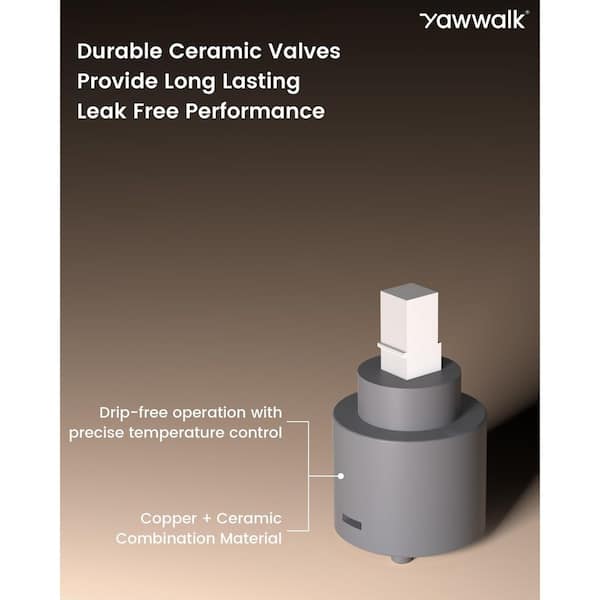 Single Handle Single Hole Bathroom Faucet with Valve in Brushed Gold (1-Pack)