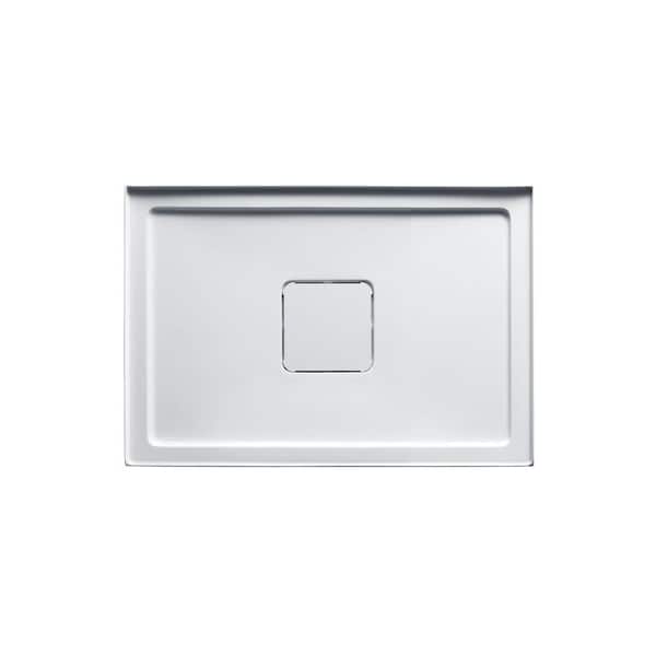 Schon Brooklyn 32 in. x 48 in. Single Threshold Shower Base with Center Hidden Drain in Glossy White