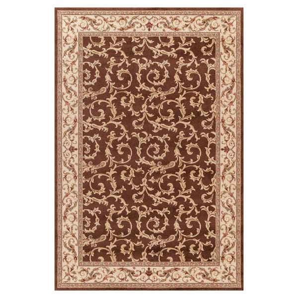 Concord Global Trading Jewel Veronica Brown 7 ft. x 9 ft. Area Rug