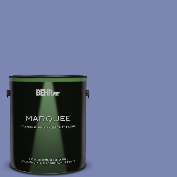 BEHR MARQUEE 1 gal. #610B-5 Corsican Purple Semi-Gloss Enamel Exterior Paint & Primer