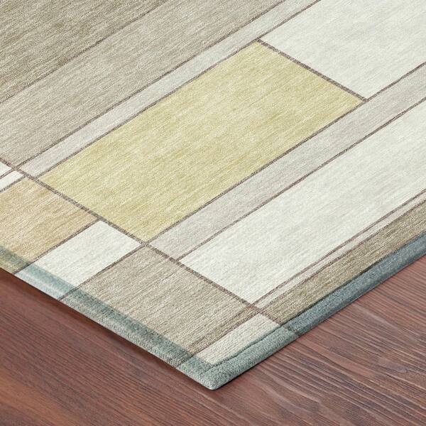 Chantille Machine Washable Indoor/Outdoor Abstract ACN2834 Ivory 5 ft. x 7 ft. 6 in. Area Rug