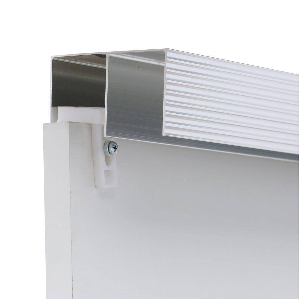 Off-White Solid Core 4-Panel Sliding Closet Doors with Glass