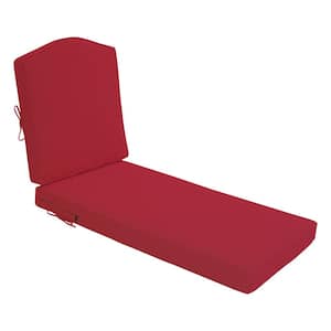 Laurel Oaks 26 in. x 47.75 in. CushionGuard Two Piece Outdoor Chaise Replacement Cushion in Chili
