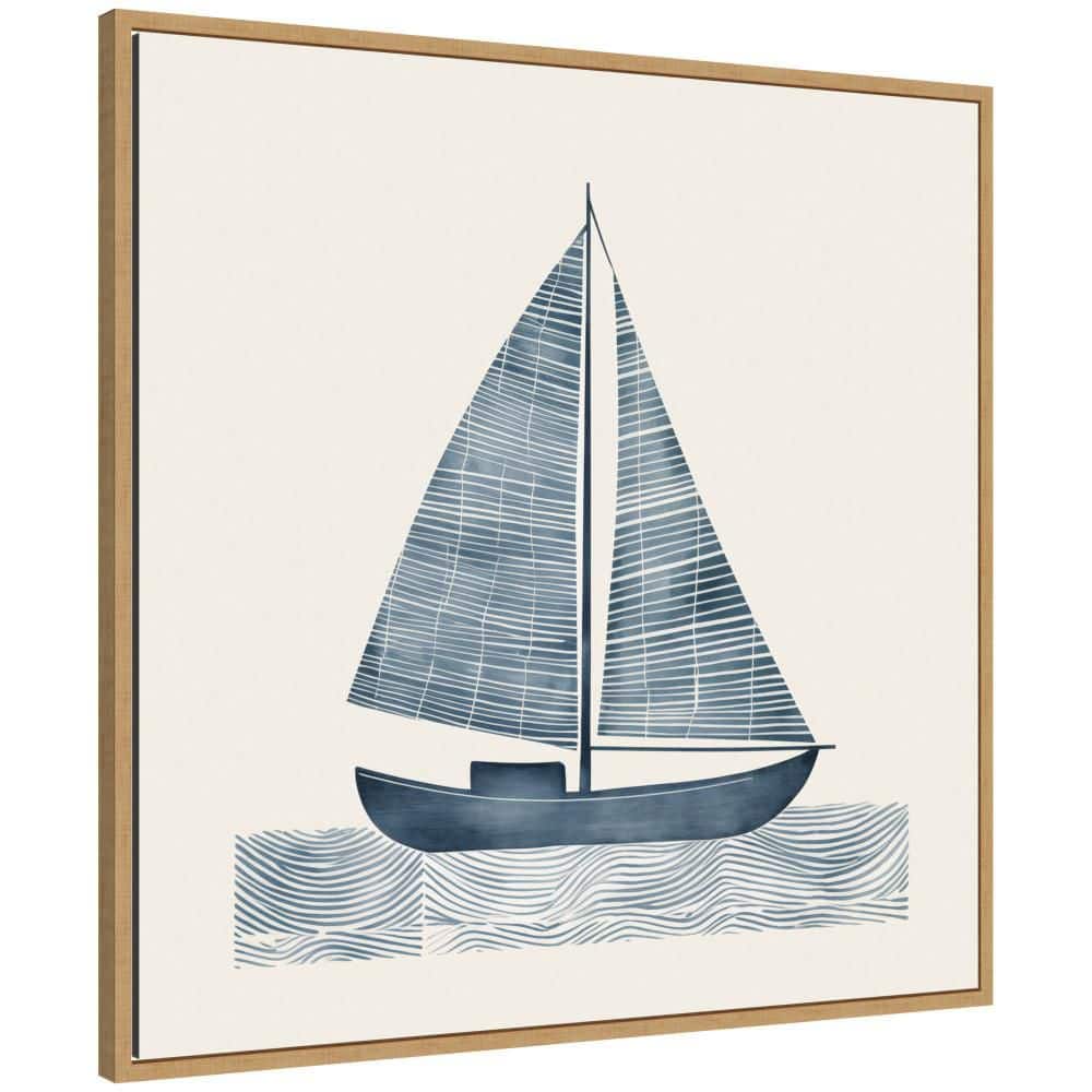 "Sylvie ""Nautical Blue Sailboat SQ Expansion"" by The Creative Bunch Studio Framed Art Print 30 in. x 30 in." price history on PriceWatchPro
