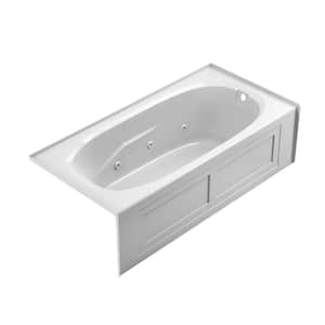 Signature 72 in. x 36 in. Whirlpool Bathtub with Right Drain in White Heater