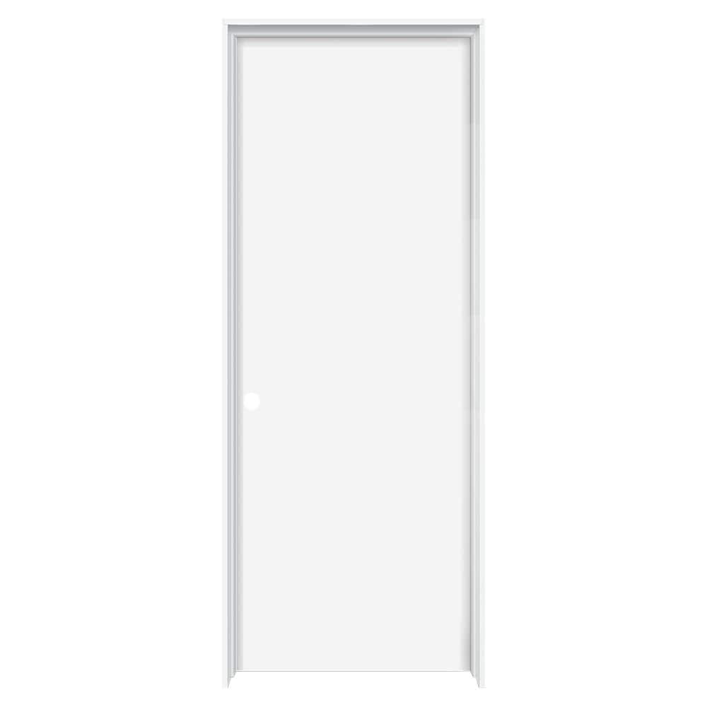 Builders Choice 30 in. x 80 in. Flush Right-Hand Hollow Core White
