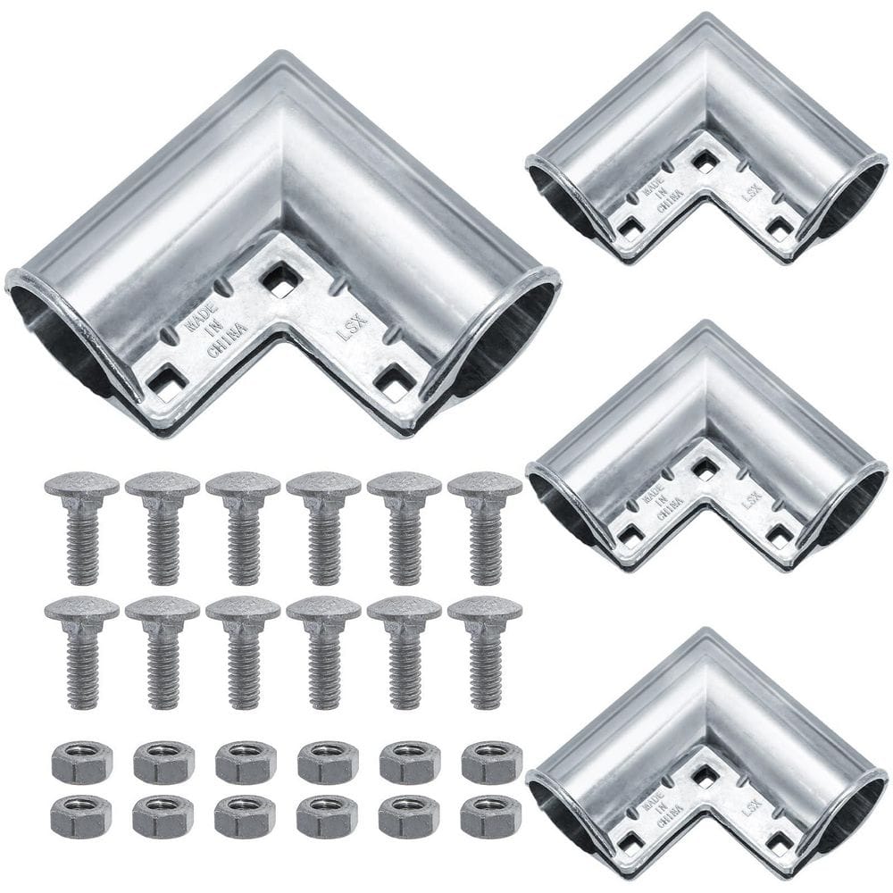 90 Degree Pressed Easy Install Silver Aluminum Chain Link Gate Corner Elbow Fitting for 1-3/8 in. Dia Gate Pipe price history on PriceWatchPro