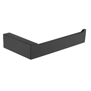 Wall Mounted Single Arm Toilet Paper Holder in Square with Matte Black
