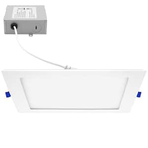 8 in. Square 2700K Warm White Light New Construction IC Rated Canless Recessed Integrated LED Kit