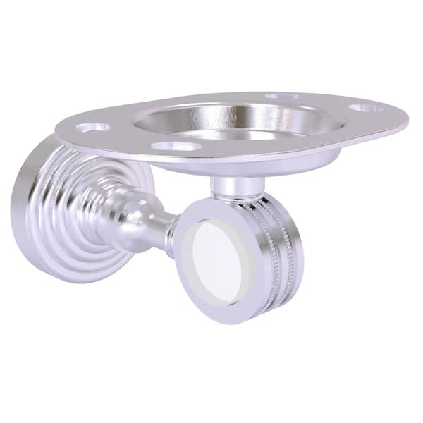 Allied Brass Pacific Grove Tumbler and Toothbrush Holder with Dotted Accents in Satin Chrome