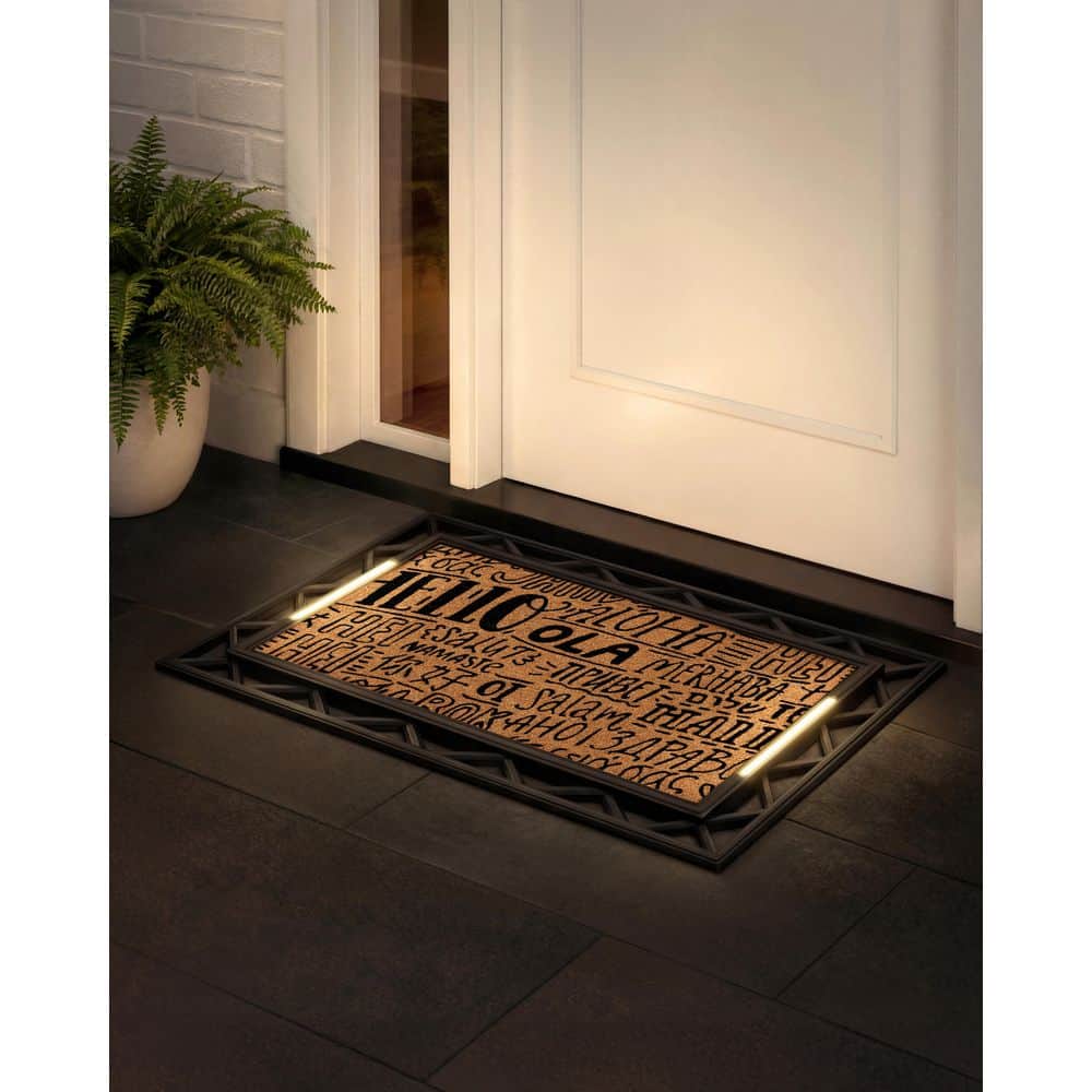 BriteStep Classic Hello 38 in. x 26.5 in. Pressure-Activated, Wireless, Auto Shut-Off, Indoor/Outdoor LED Door Mat price history on PriceWatchPro