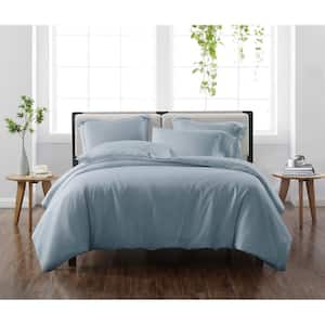 Solid Blue Twin/Twin XL 2-Piece Duvet Cover Set