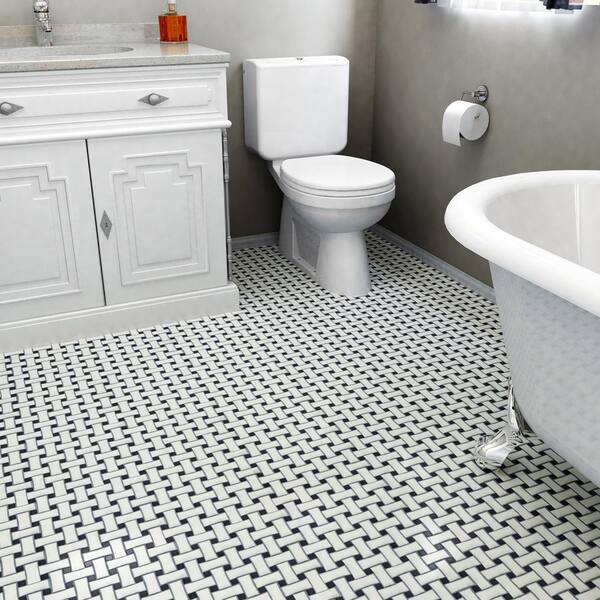 Merola Tile Metro Dog Bone Basket Weave, Basket Weave Floor Tile Bathroom Tiles