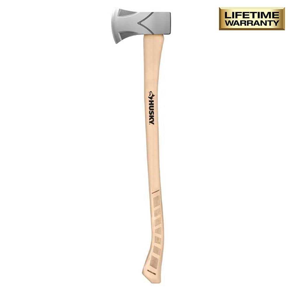 Husky Single Bit Michigan Axe with 35" American Hickory 34198 - The Home Depot