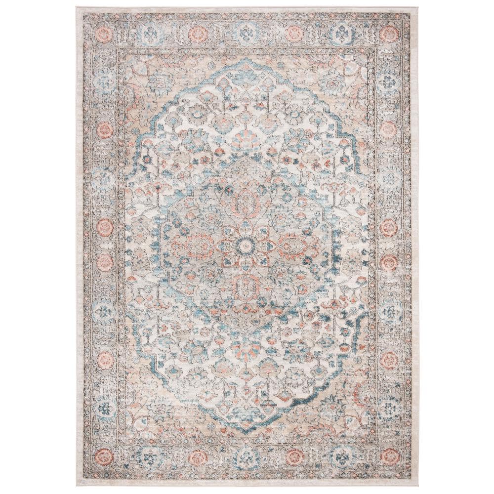 Oregon Gray/Blue 8 ft. x 10 ft. Border Area Rug price history on PriceWatchPro