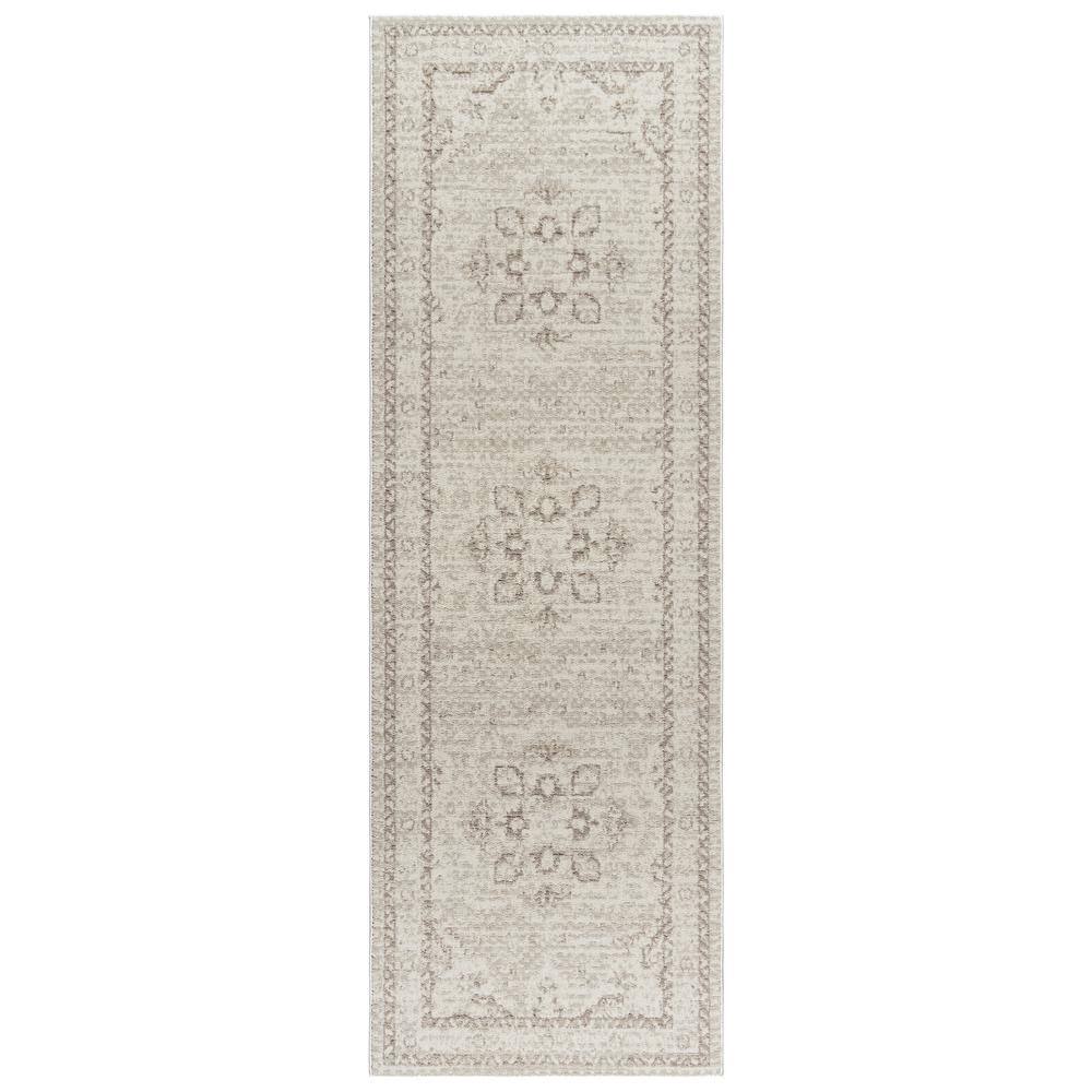 Gertmenian & Sons Trevi Remy Cream 3 ft. x 8 ft. Oriental High-Low ...